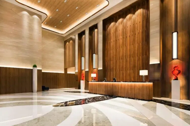 luxury hotel reception hall lounge restaurant with high ceiling 1