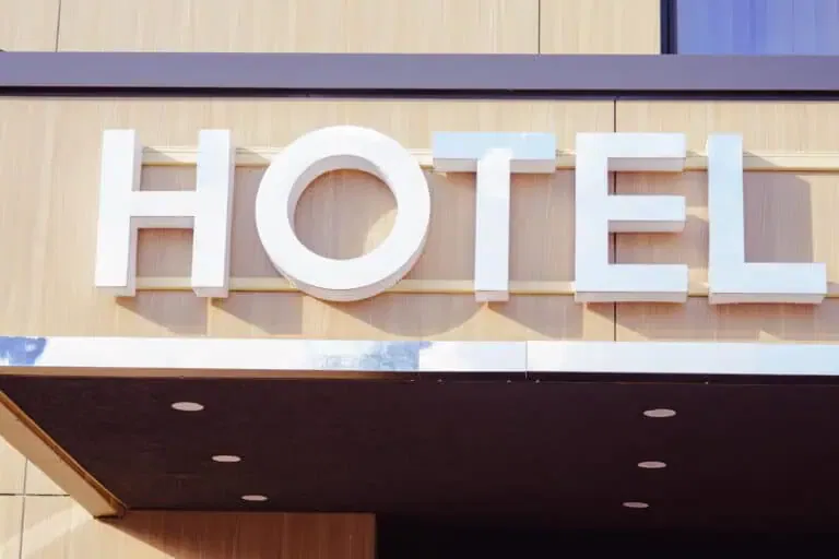 vecteezy hotel inscription on the entrance of hotel 2548160 1