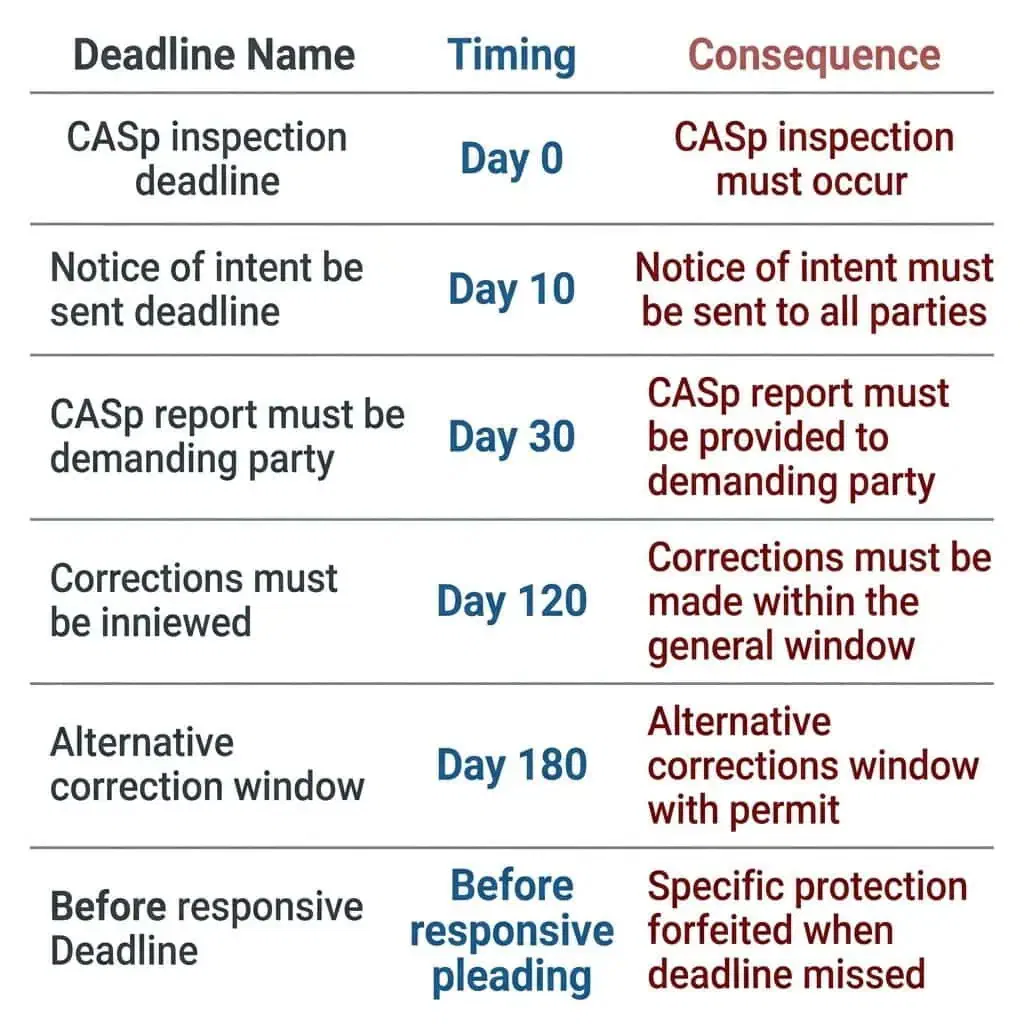 casp deadline forfeiture consequences diagram