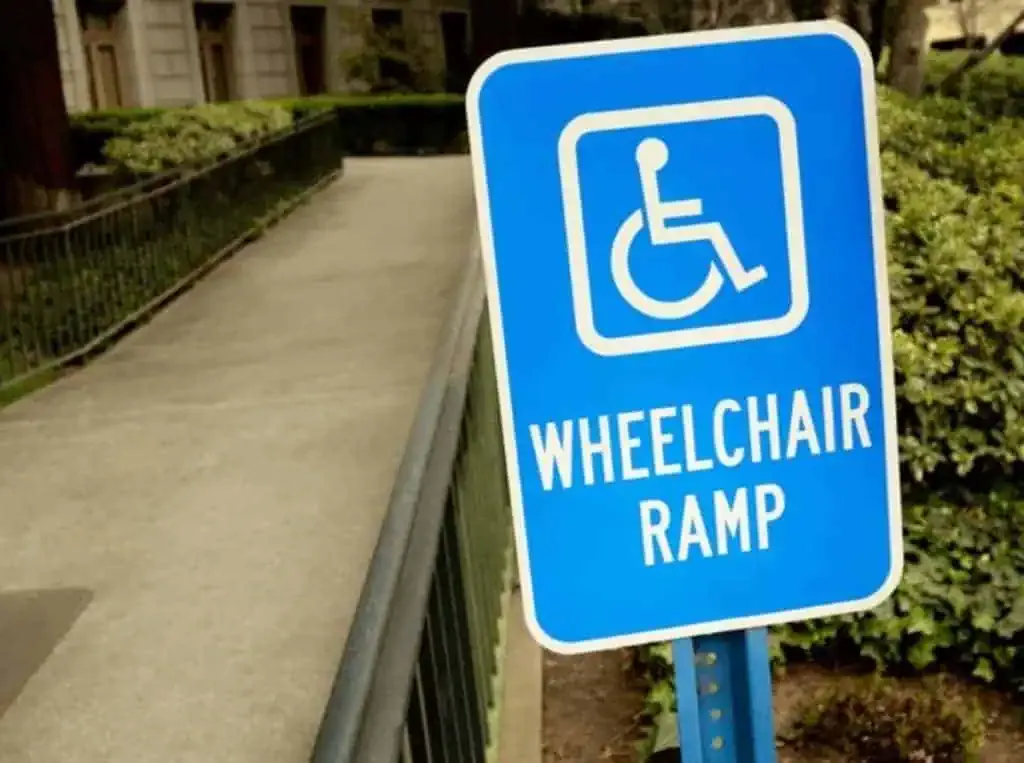 restaurant wheelchair ramp requirements california 1
