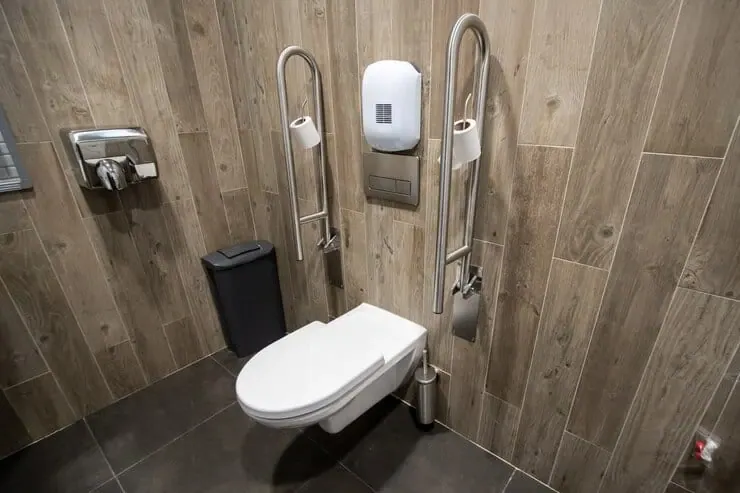 toilet elderly disable people with handrail side 136875 522