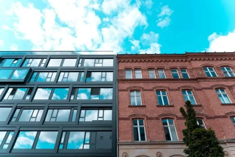 vecteezy low angle photo of two adjacent apartment buildings 1235009 1